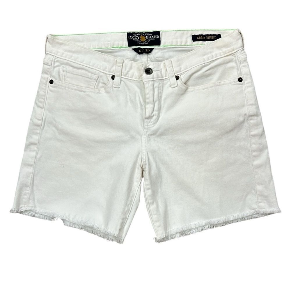 Lucky Brand Abbey White Jean Shorts
